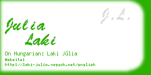 julia laki business card
